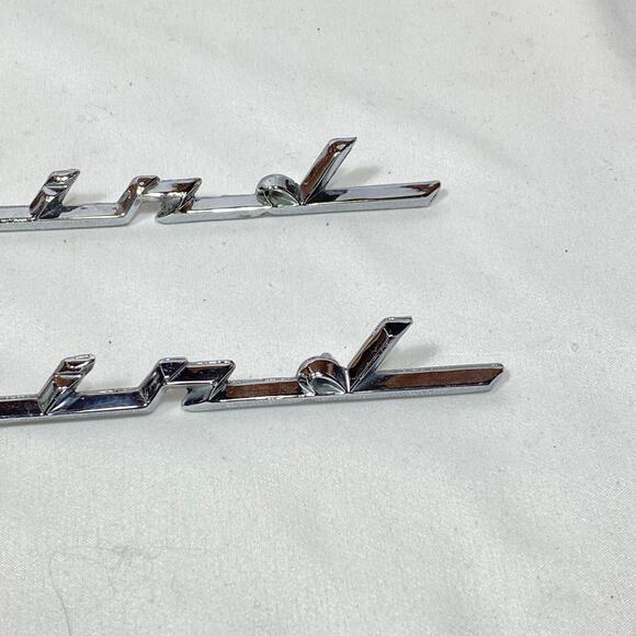 Ford Thunderbird Script Emblem Lot of 2 Tbird Fender Door 14" Long 1958 - 1962 - Picture 5 of 10